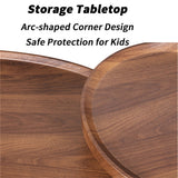 Darrahopens Furniture > Living Room > Side Tables Industrial Nesting Wooden Side Tables