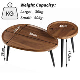Darrahopens Furniture > Living Room > Side Tables Industrial Nesting Wooden Side Tables