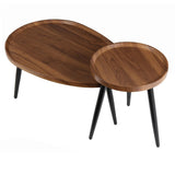 Darrahopens Furniture > Living Room > Side Tables Industrial Nesting Wooden Side Tables