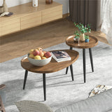 Darrahopens Furniture > Living Room > Side Tables Industrial Nesting Wooden Side Tables