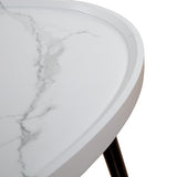 Darrahopens Furniture > Living Room > Side Tables Oval Coffee Table Mid Century Modern Minimalist Display
