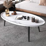 Darrahopens Furniture > Living Room > Side Tables Oval Coffee Table Mid Century Modern Minimalist Display
