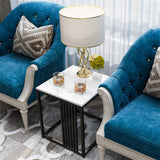 Darrahopens Furniture > Living Room > Side Tables Premium Natural Marble Texture Side End Table Coffee Table Large Bedside Table
