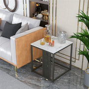 Darrahopens Furniture > Living Room > Side Tables Premium Natural Marble Texture Side End Table Coffee Table Large Bedside Table