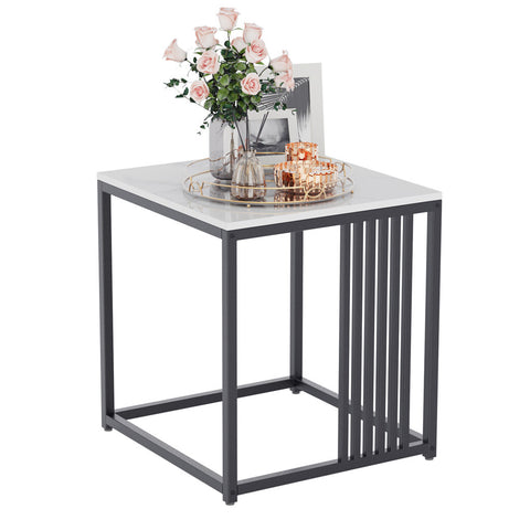 Darrahopens Furniture > Living Room > Side Tables Premium Natural Marble Texture Side End Table Coffee Table Large Bedside Table