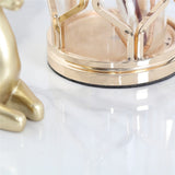 Darrahopens Furniture > Living Room > Side Tables Sleek White Marble Side Table Sofa End Table Bedside Nightstand w Durable Frame