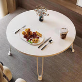 Darrahopens Furniture > Living Room > Side Tables Small Foldable Computer Desk Portable Bed Table Round Home Office Laptop Stand
