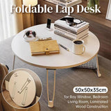 Darrahopens Furniture > Living Room > Side Tables Small Foldable Computer Desk Portable Bed Table Round Home Office Laptop Stand