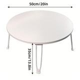 Darrahopens Furniture > Living Room > Side Tables Small Foldable Computer Desk Portable Bed Table Round Home Office Laptop Stand