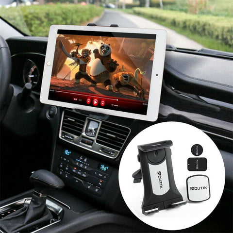 Darrahopens Furniture > Living Room > Side Tables Universal Adjustable Tablet Mount Car CD Slot Holder 2in1 Fit 3.5-10.5" iPad GPS