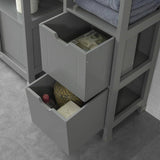 Darrahopens Furniture > Living Room Tall Cabinet Shelf Drawer, Grey