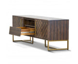 Darrahopens Furniture > Living Room Tuberose ETU Entertainment TV Unit 180cm 2 Door Solid Acacia Timber - Brown
