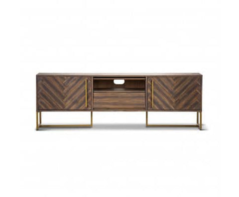 Darrahopens Furniture > Living Room Tuberose ETU Entertainment TV Unit 180cm 2 Door Solid Acacia Timber - Brown