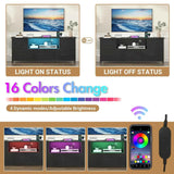 Darrahopens Furniture > Living Room > TV Units 140cm Black LED TV Cabinet Entertainment Unit with Power Outlets In Australia - Darrahopens