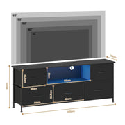 Darrahopens Furniture > Living Room > TV Units 140cm Black LED TV Cabinet Entertainment Unit with Power Outlets In Australia - Darrahopens