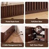 Darrahopens Furniture > Living Room > TV Units Artiss 180cm TV Unit Entertainment Cabinet Fluted Style Anti-tip Kit Walnut