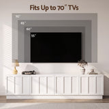 Darrahopens Furniture > Living Room > TV Units Artiss 180cm TV Unit Entertainment Cabinet Fluted Style Cable Management White