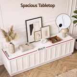 Darrahopens Furniture > Living Room > TV Units Artiss 180cm TV Unit Entertainment Cabinet Fluted Style Cable Management White