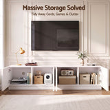 Darrahopens Furniture > Living Room > TV Units Artiss 180cm TV Unit Entertainment Cabinet Fluted Style Cable Management White