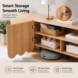 Darrahopens Furniture > Living Room > TV Units Artiss 180cm TV Unit Scalloped Entertainment Cabinet w/ Adjustable Shelves Wood In Australia - Darrahopens