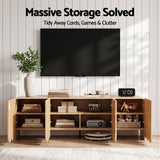 Darrahopens Furniture > Living Room > TV Units Artiss 180cm TV Unit Scalloped Entertainment Cabinet w/ Adjustable Shelves Wood In Australia - Darrahopens