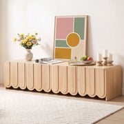 Darrahopens Furniture > Living Room > TV Units Artiss 180cm TV Unit Scalloped Entertainment Cabinet w/ Adjustable Shelves Wood In Australia - Darrahopens
