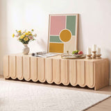 Artiss 180cm TV Unit Scalloped Entertainment Cabinet w/ Adjustable Shelves Wood In Australia - Darrahopens