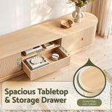 Darrahopens Furniture > Living Room > TV Units Artiss 220cm TV Unit Rounded Edge Slide Side Cabinet Door Pine