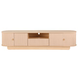 Darrahopens Furniture > Living Room > TV Units Artiss 220cm TV Unit Rounded Edge Slide Side Cabinet Door Pine