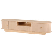 Darrahopens Furniture > Living Room > TV Units Artiss 220cm TV Unit Rounded Edge Slide Side Cabinet Door Pine