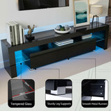 Darrahopens Furniture > Living Room > TV Units Artiss LED TV Unit & Coffee Table Set Storage Cabinet Black