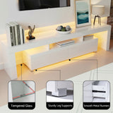 Darrahopens Furniture > Living Room > TV Units Artiss LED TV Unit & Coffee Table Set Storage Cabinet White