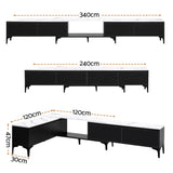 Darrahopens Furniture > Living Room > TV Units Artiss TV Cabinet Entertainment Unit Stand Extendable Black