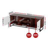 Darrahopens Furniture > Living Room > TV Units Artiss TV Unit 150cm Storage Shelves Walnut White