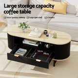 Darrahopens Furniture > Living Room > TV Units Artiss TV Unit & Coffee Table Set Storage Drawers Shelves Black Pine