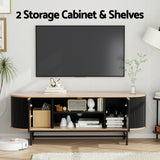 Darrahopens Furniture > Living Room > TV Units Artiss TV Unit & Coffee Table Set Storage Drawers Shelves Black Pine