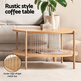Darrahopens Furniture > Living Room > TV Units Artiss TV Unit & Coffee Table Set Storage Shelf Pine
