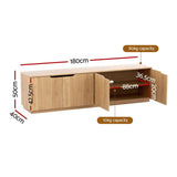 Darrahopens Furniture > Living Room > TV Units Artiss TV Unit Entertainment Unit Storage Cabinet 180cm Pine