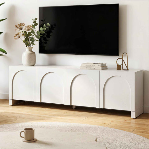 Darrahopens Furniture > Living Room > TV Units Artiss TV Unit Entertainment Unit Storage Cabinet Adjustable Shelf 180cm White