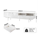 Darrahopens Furniture > Living Room > TV Units Artiss TV Unit Entertainment Unit Storage Cabinet Drawer 200cm White