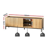 Darrahopens Furniture > Living Room > TV Units Artiss TV Unit Entertainment Unit Storage Cabinet Shelf 160cm Pine