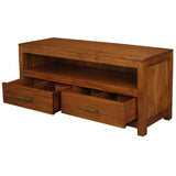 Darrahopens Furniture > Living Room > TV Units Paris 2 Drawer Entertainment Unit (Light Pecan)