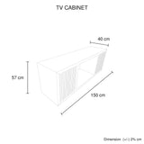 Darrahopens Furniture > Living Room > TV Units TV Cabinet MDF Brown Colour Two Sideboards Open Space