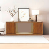 Darrahopens Furniture > Living Room > TV Units TV Cabinet MDF Brown Colour Two Sideboards Open Space