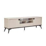 Darrahopens Furniture > Living Room > TV Units TV Cabinet with Storage Drawer Open Shelve Cabinet MDF in Champagne Colour