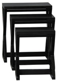 darrahopens Furniture > Living Room Z Style Nest of Table (Black)