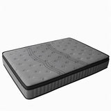 Darrahopens Furniture > Mattresses > Double Mattress Double Mattress 30CM Thick Medium Firm Pocket Springs Euro Top Memory Foam in Grey In Australia - Darrahopens
