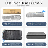 Darrahopens Furniture > Mattresses > Double Mattress Double Mattress 30CM Thick Medium Firm Pocket Springs Euro Top Memory Foam in Grey In Australia - Darrahopens