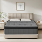 Darrahopens Furniture > Mattresses > Double Mattress Double Mattress 30CM Thick Medium Firm Pocket Springs Euro Top Memory Foam in Grey In Australia - Darrahopens