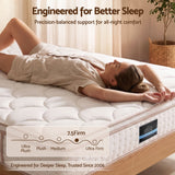 Darrahopens Furniture > Mattresses > Double Mattress Giselle 30cm Double Spring Mattress Tencel Cover 5-Zone Firm Back Support In Australia - Darrahopens